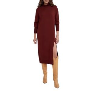 WILFRED Aritzia Cyprie Dress Merino Wool Mock Neck Long Sleeve 040880245WI21